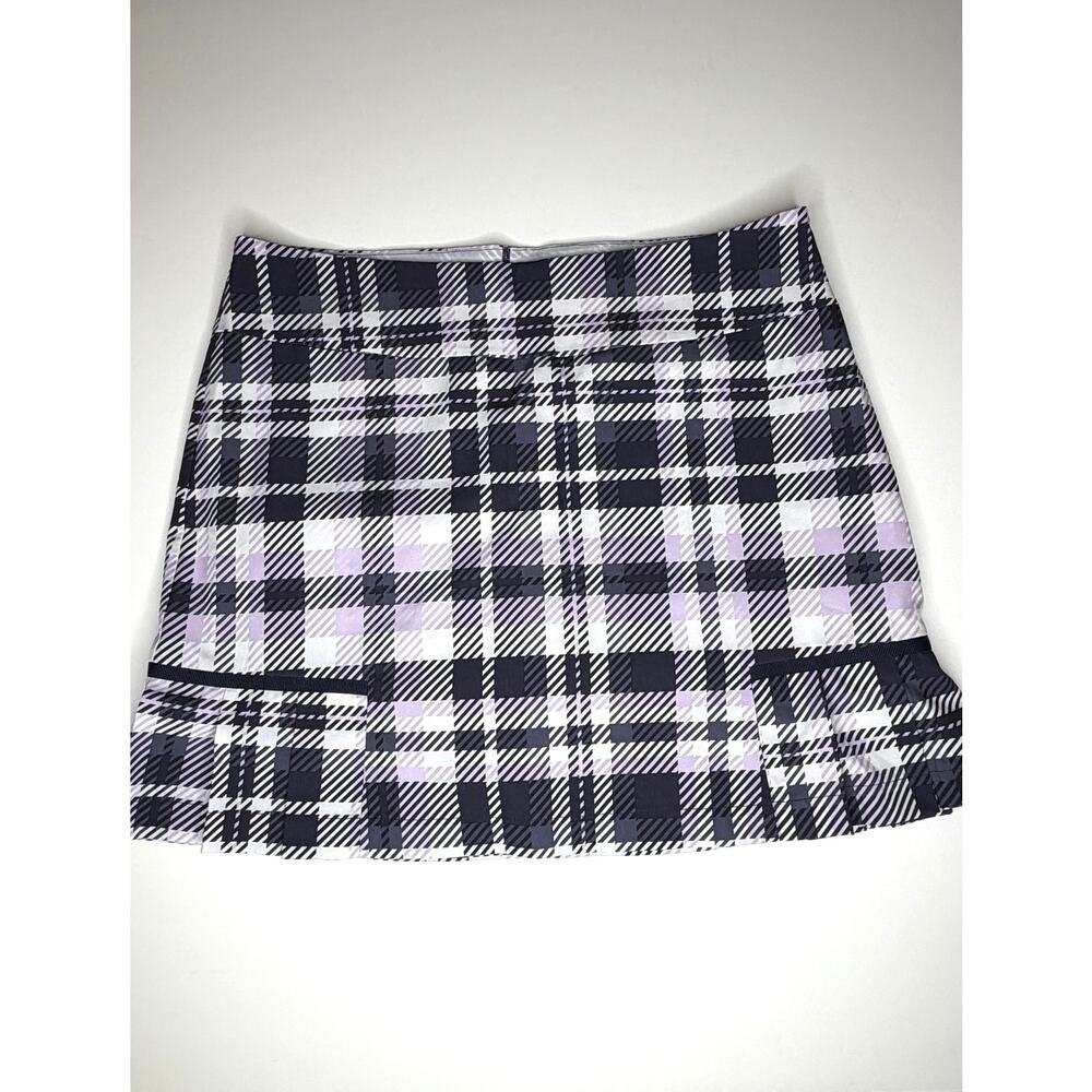 Golftini Sail Away Purple Plaid Skort with Built-in Shorts